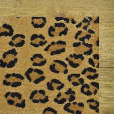 collection leopard synthetic area rug