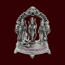shree ram darbar statue in pure silver