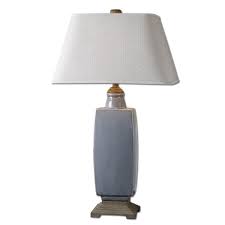 Uttermost Tilton Light Gray Ceramic Table Lamp 26943