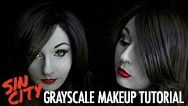 sin city grayscale makeup tutorial