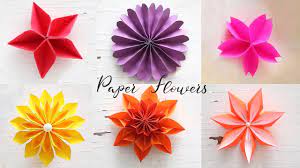 6 easy paper flowers flower making