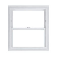 single hung white vinyl window