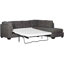 charcoal 2pc sleeper sectional with raf