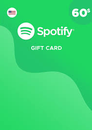 spotify gift card 60 usd usa tropia