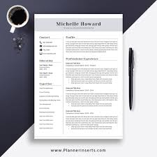 Minimalist Resume Template Professional Cv Template 2020 Cover Letter Simple Clean Resume Design 1 3 Page Resume Word Resume Editable Resume