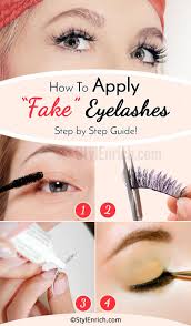 how to apply fake eyelashes step by