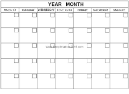 Free Printable Calendar Template Free Printable Calendars