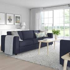 3 seat sofa bed orrsta black blue