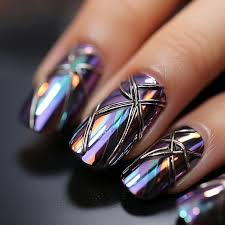 liquid metal nails design