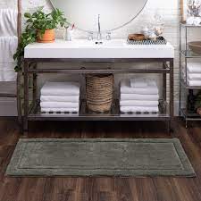cool grey cotton bath mat