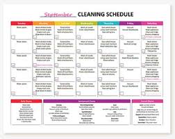 Printable Monthly Cleaning Checklist Chores Monthly