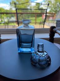 Blue Glass Perfume Bottle Decanter