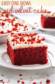 Easy One Bowl Homemade Red Velvet Cake Recipe Red Velvet Cake Red  gambar png