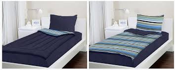zipit bedding set navy stripes twin