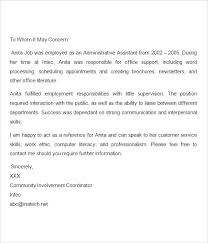 Reference Letters For Jobs Letter Recommendation Template