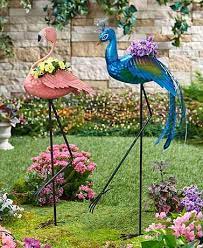 metal bird planters garden decor