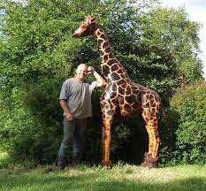 Giraffe Garden Sculpture Find Wooden