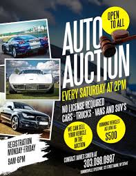 Auto Auction Flyer Template Postermywall