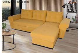 Amber Fabric Corner Sofa Bed Sofafox