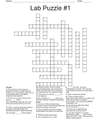 lab puzzle 1 crossword wordmint