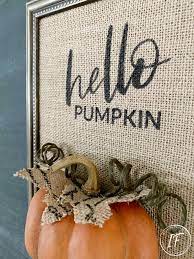 O Pumpkin Burlap Wall Art For Fall
