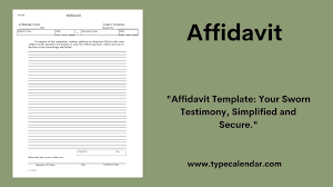 free printable affidavit templates