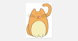 cute cartoon cat poster 18x24