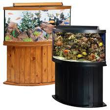 A corner fish tank is a wedge shaped aquarium with a wide, curved glass front. Corner Aquarium With Stand You Ll Love In 2021 Visualhunt
