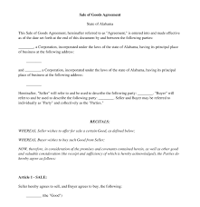Sale Of Goods Agreement Free Template Word And Pdf