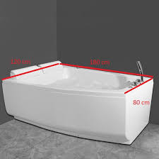 Whirlpool Bath Tub 180x120 Cm With 27