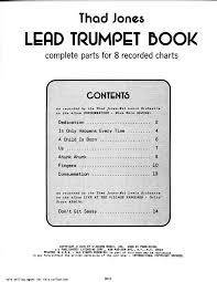 Thad Jones Lead Trumpet Book Jones Thad Trumpet Tr 0