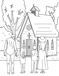 Instead, your color scheme is used consistently throughout your church's branding. Printable Family Going To Church Coloring Page