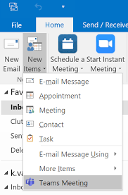 how to create a teams meeting in outlook