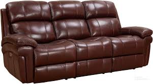 Sunset Trading Luxe Leather Reclining Sofa With Power Headrest 3 Seater Dual Recline Usb Ports Brown