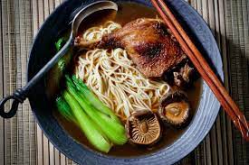 braised duck noodle soup mì vịt tiềm