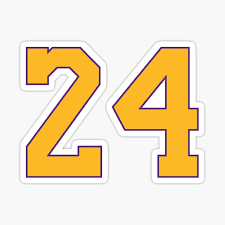 Bios for every player who ever wore a lakers uniform, in l.a. 24 Sticker By Memccull Redbubble