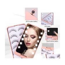 led light makeup mirror eyelashes box