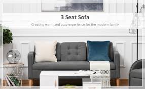 Homcom Modern 3 Seater Sofa On