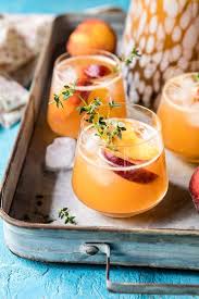 What's low in calories that can be mixed with bourbon? Sweet Bourbon Peach Lemonade Half Baked Harvest