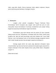 Karangan tentang kegiatan hari kemerdekaan. Contoh Karangan Ucapan Sambutan Hari Kemerdekaan Rasmi X