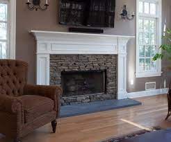 Fireplace Mantle In White With Stacked
