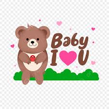 cute bear say i love you valentines