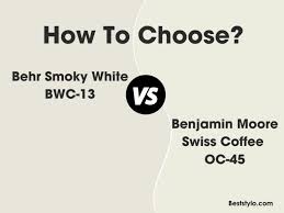 Behr Smoky White Vs Bm Swiss Coffee