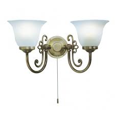 double or twin light antique wall light