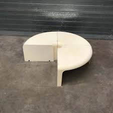 Round Off White Plastic Side Tables By