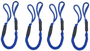 4pcs bungee dock lines mooring ropes of