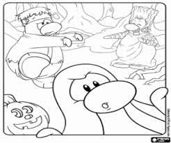 Friendly ghosts with skeletons and grave stones. Club Penguin Coloring Pages Printable Games