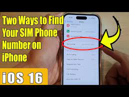 your sim phone number on iphone