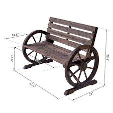 Wagon Wheel Bench Wooden Wagon Wheels