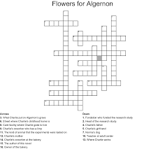 flowers for algernon crossword wordmint flowers for algernon crossword